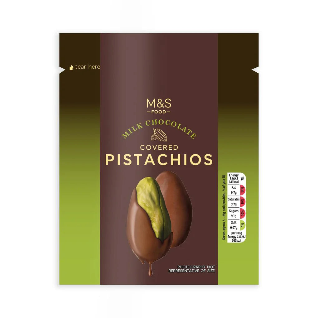 M&S Food Milk Chocolate Covered Pistachios 130g