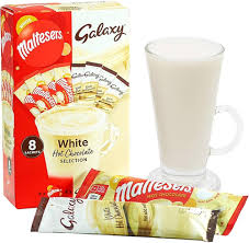 White Galaxy White Malteser Hot Chocolate Sachets 4 Each - 8 Per Box