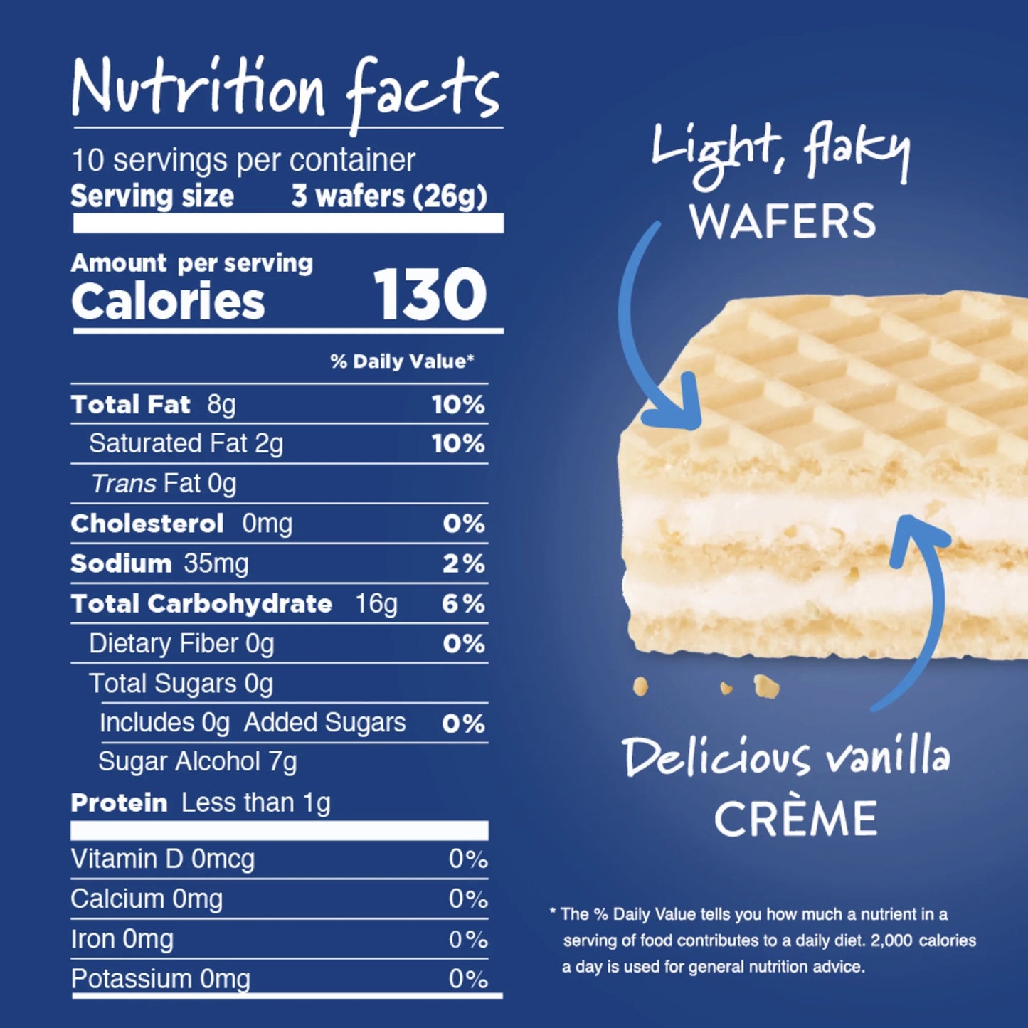 Voortman Zero Sugar Vanilla Flavored Wafers