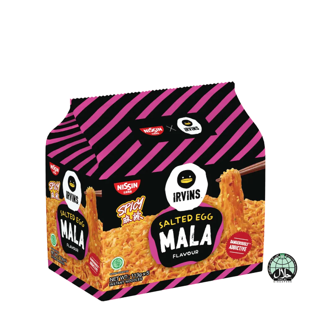 IRVINS Mala Salted Egg Instant Noodle Packet Single pack