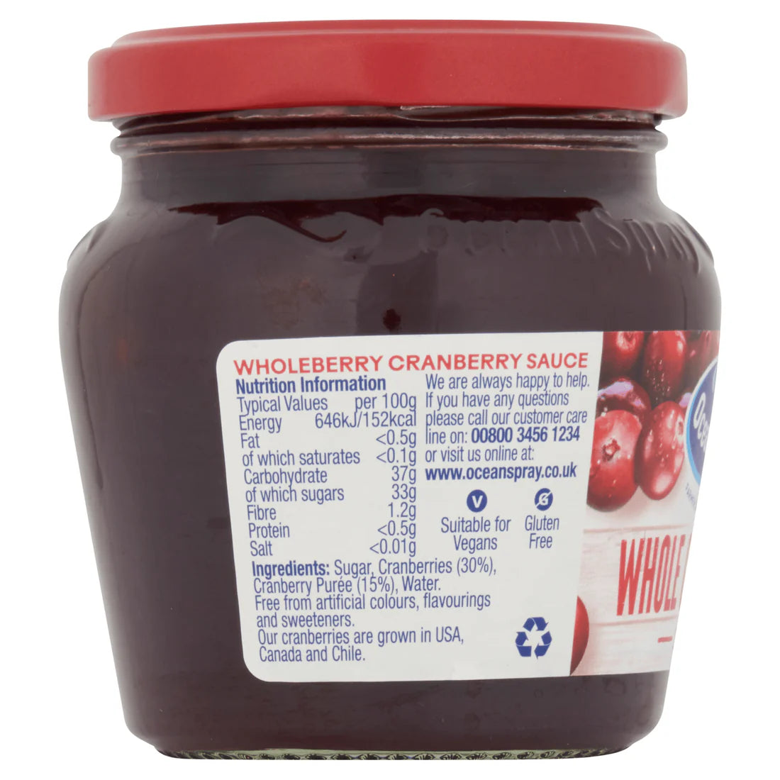 OCEAN SPRAY WHOLE CRANBERRY 200G