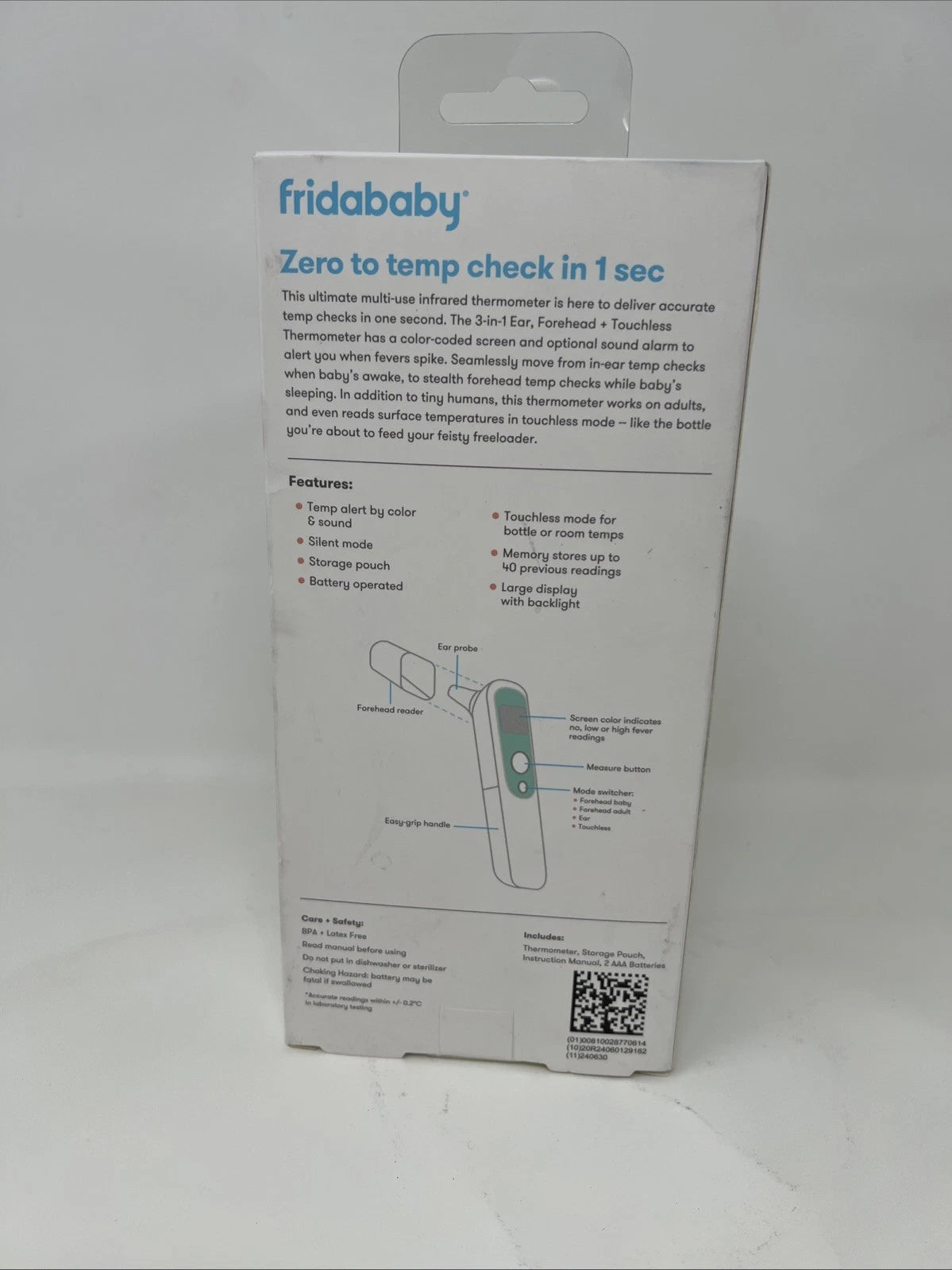 FridaBaby Forehead Thermometer - White
