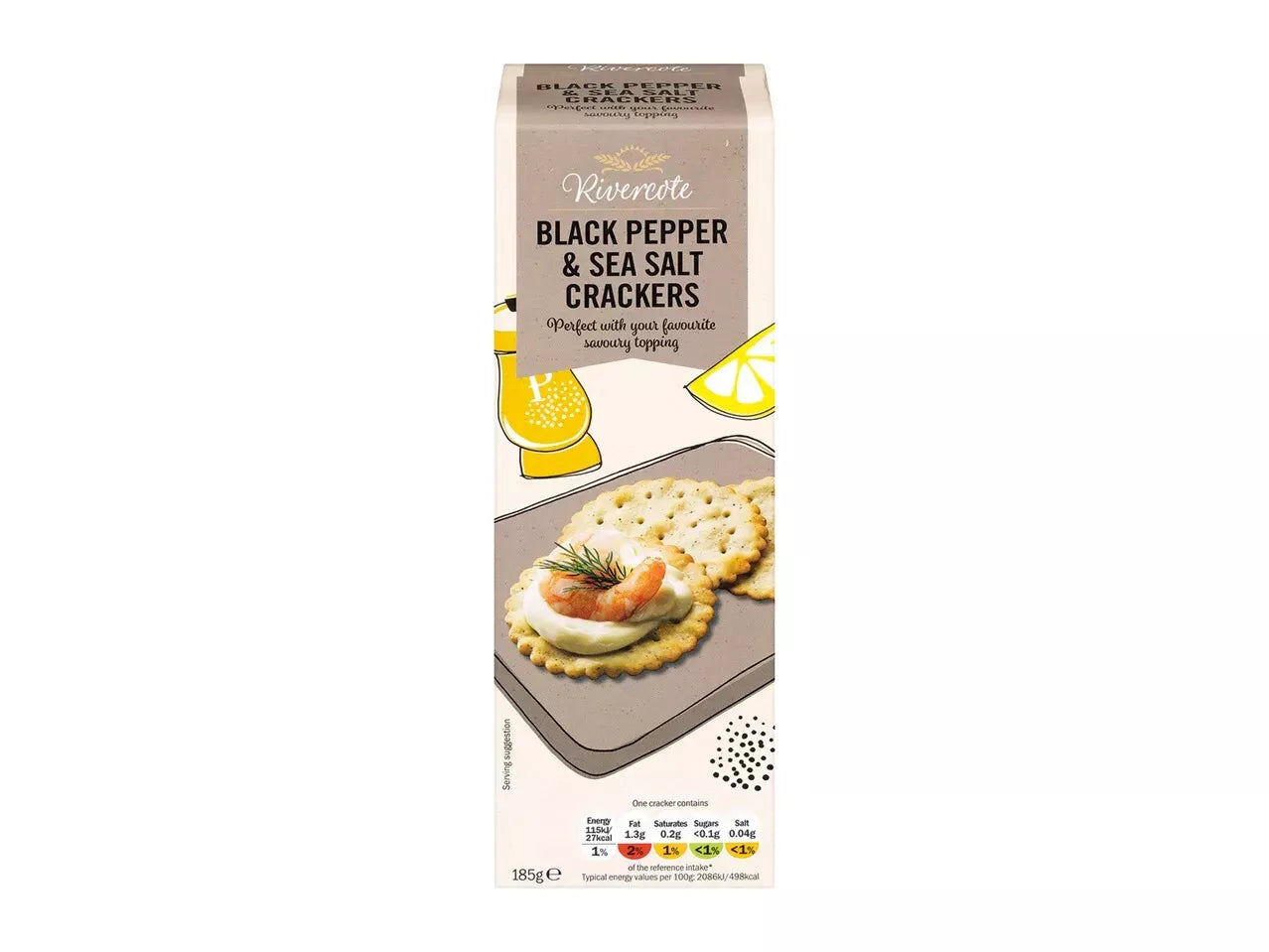 Rivercote Black Pepper And Sea Salt crackers