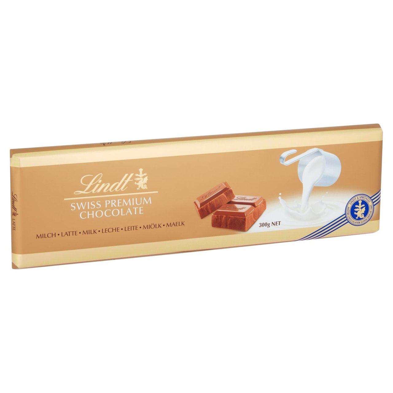 Lindt Gold Bar Milk Chocolate 300g