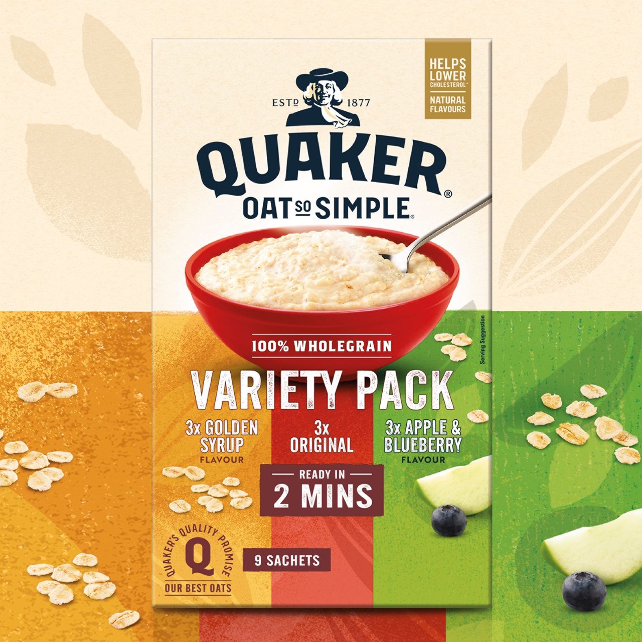 Quaker Oat So Simple Variety Pack Porridge 33g x 9 per pack