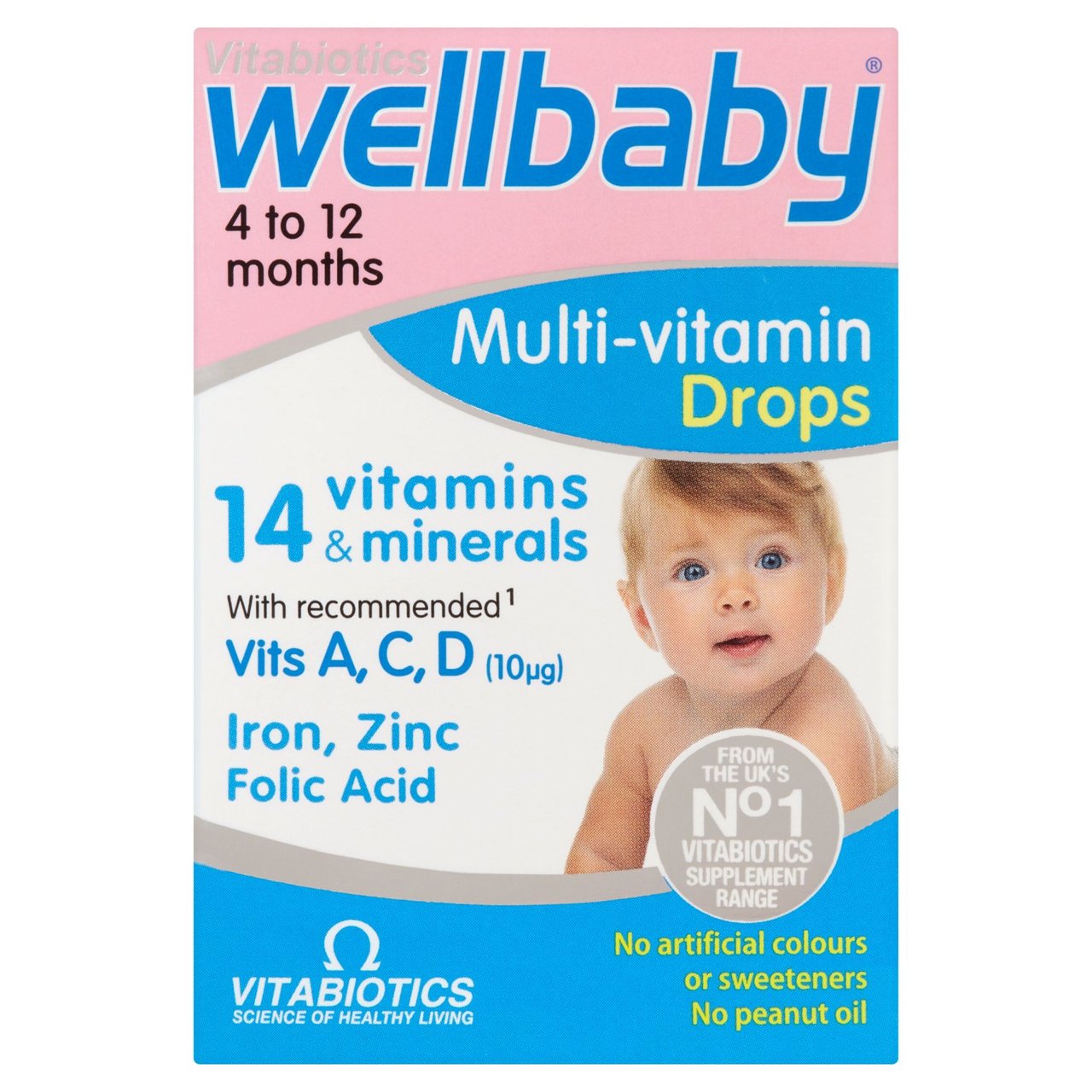 Vitabiotics Wellbaby Multivitamin Vitamins & Minerals Drops 4-12mnths 30ml