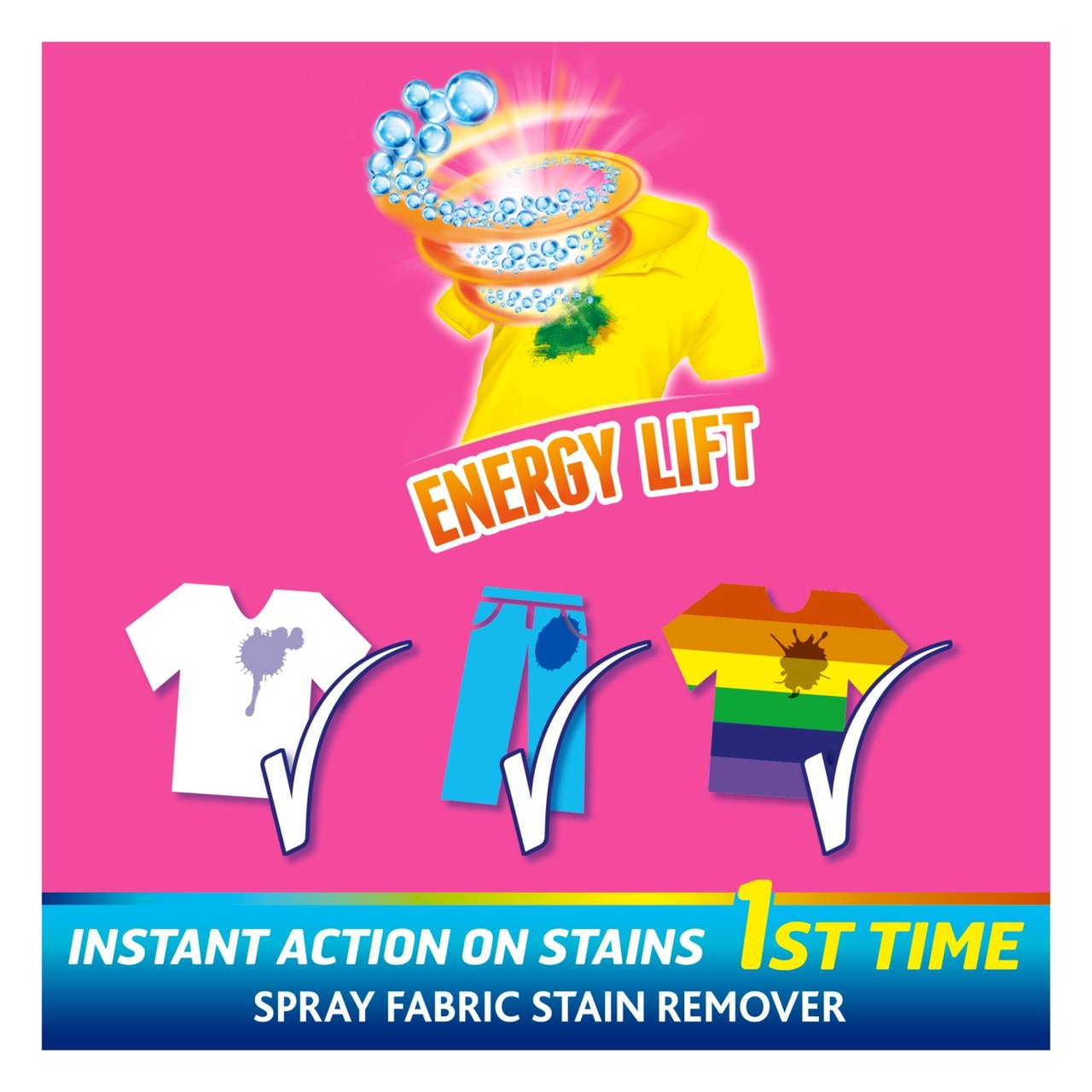 Vanish Oxi Action Fabric Stain Remover Pre-Wash Spray Colours 500ml