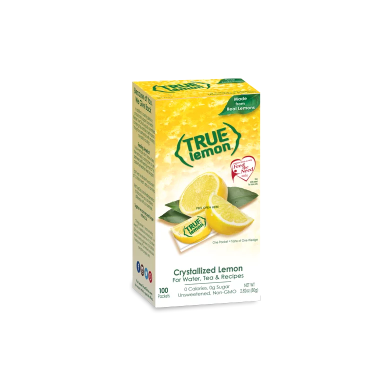 True Lemon Sugar Free, On-The-Go, Caffeine Free Powdered Drink Mix
