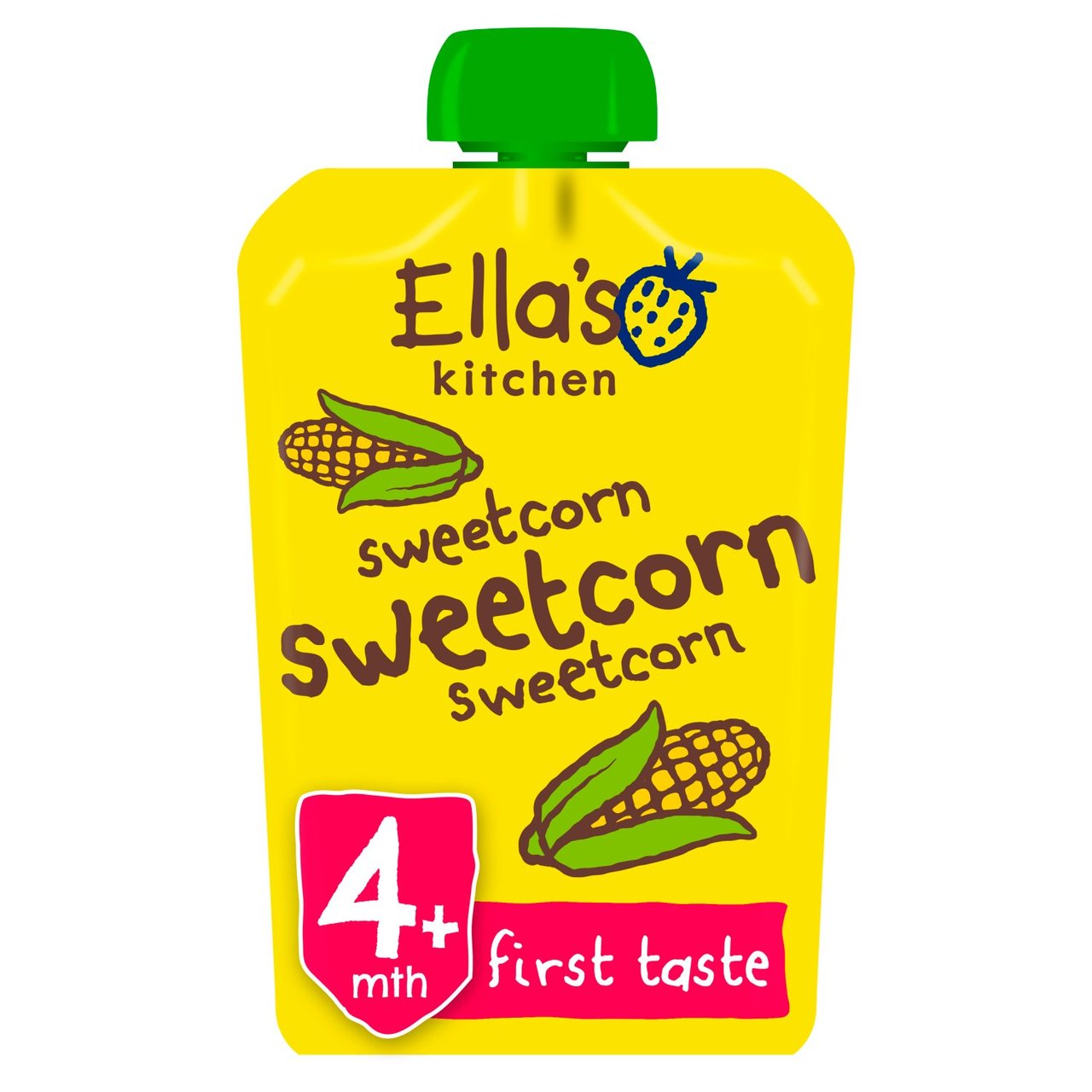 Ella's Kitchen Sweetcorn Organic First Taste Pouch, 4 mths+ 70g