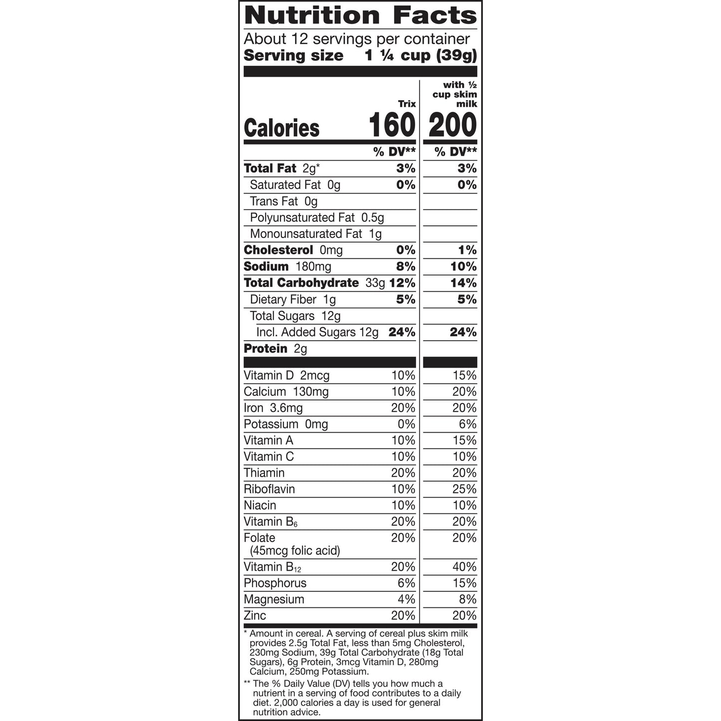 Trix Breakfast Cereal, Fruit Flavored Corn Puffs, Family Size, 16.1 oz