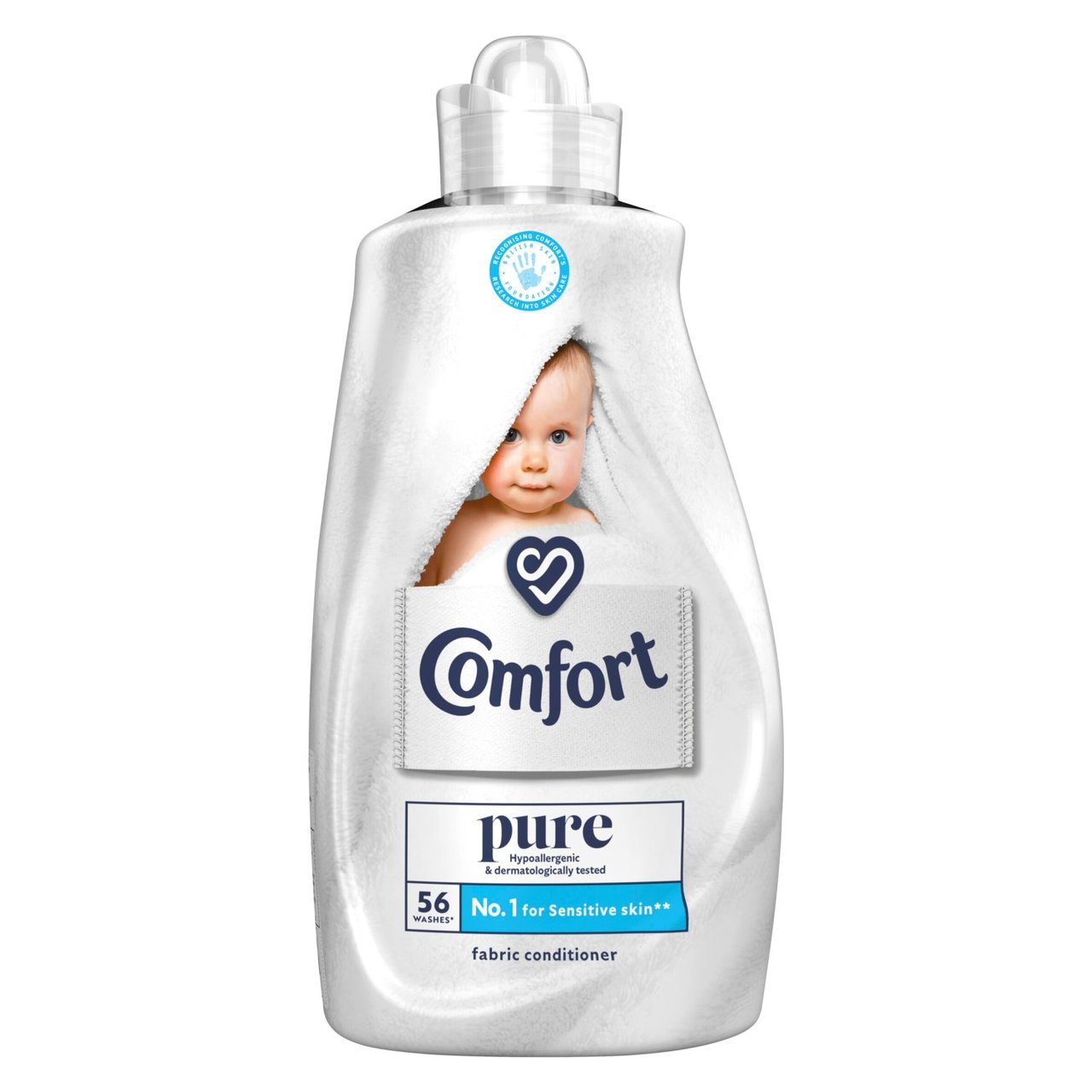 Comfort Dermatologically tested Fabric Conditioner Pure 56 Wash 1.96L