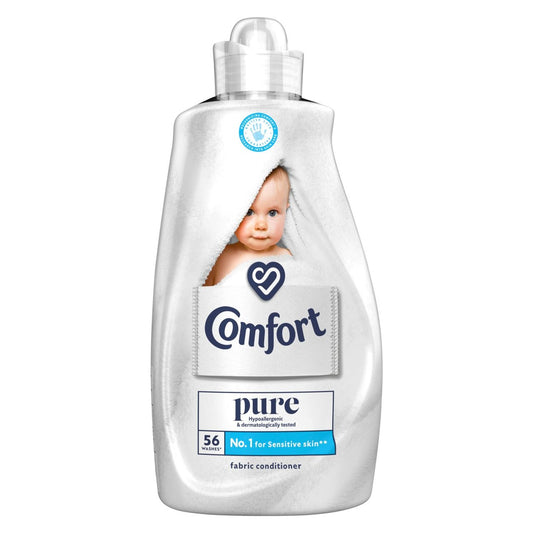 Comfort Dermatologically tested Fabric Conditioner Pure 56 Wash 1.96L