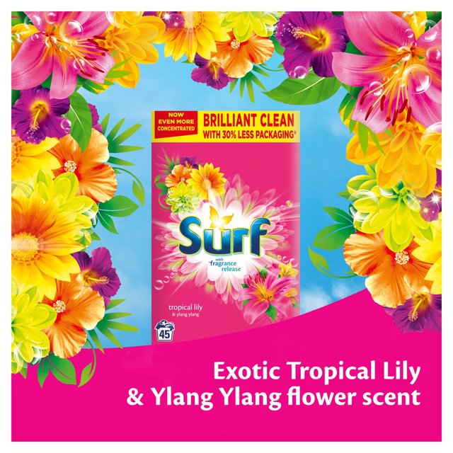 Surf Biological Washing Powder Tropical Lily and Ylang-Ylang 23 Wash 1.15kg