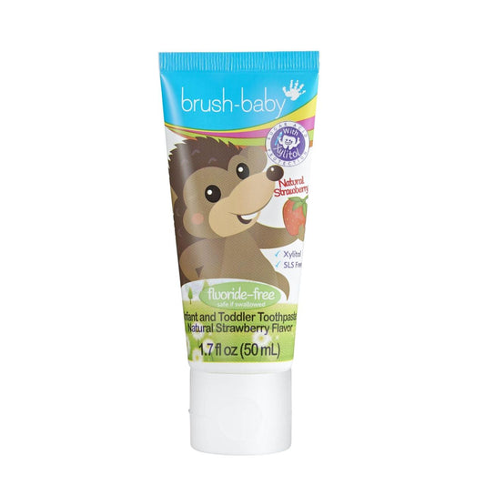 Brush-Baby Strawberry Fluoride Free Toothpaste, 0-2 Yrs