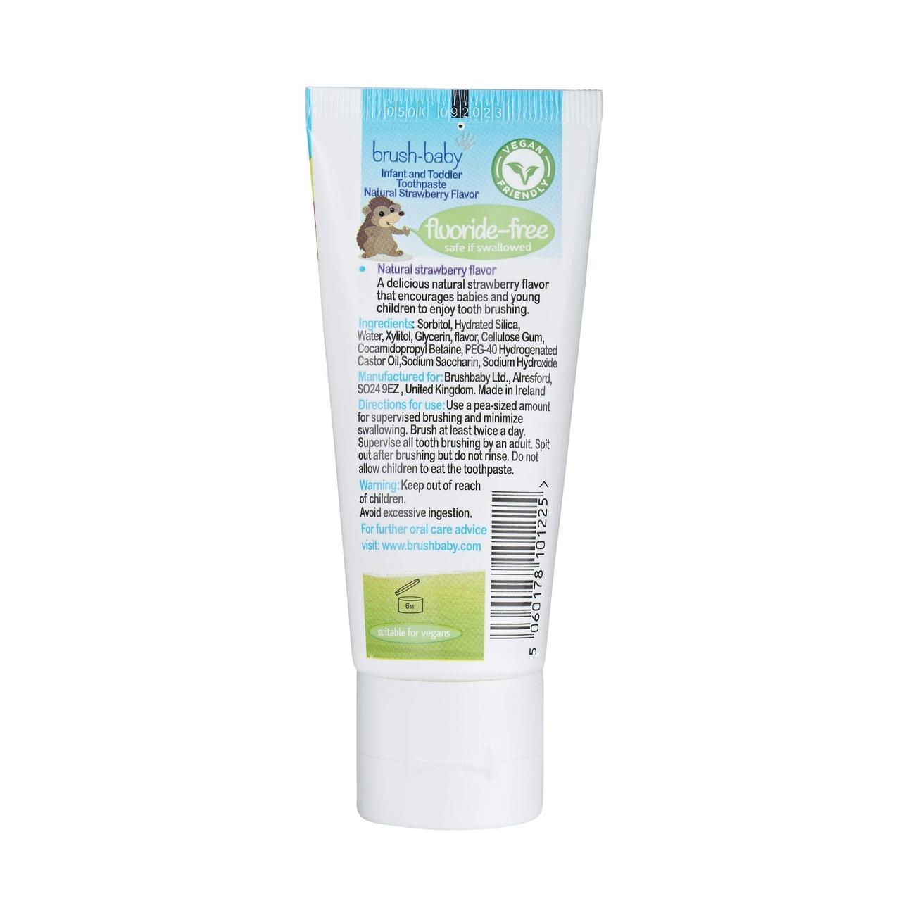 Brush-Baby Strawberry Fluoride Free Toothpaste, 0-2 Yrs