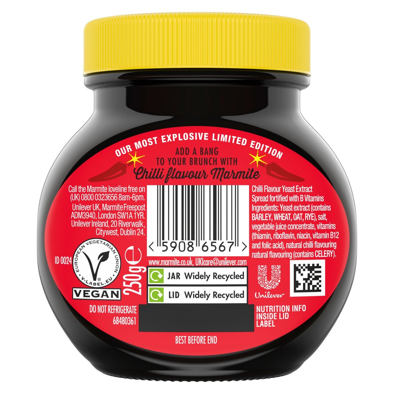 Marmite Chilli Dynamite Yeast Extract Spread 250g
