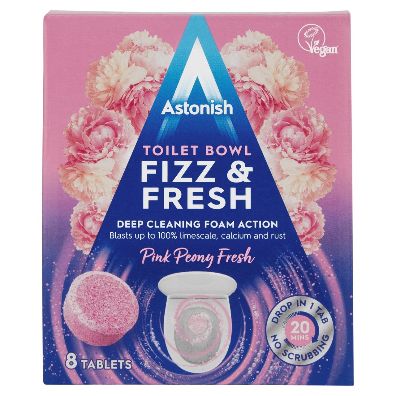 Astonish Fizz & Fresh Peony Bloom Toilet Tablets 200g
