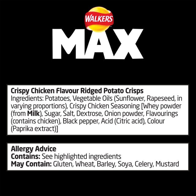 Walkers Max Crispy Chicken Sharing Crisps 140g