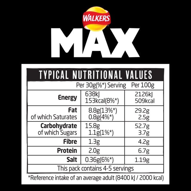 Walkers Max Crispy Chicken Sharing Crisps 140g