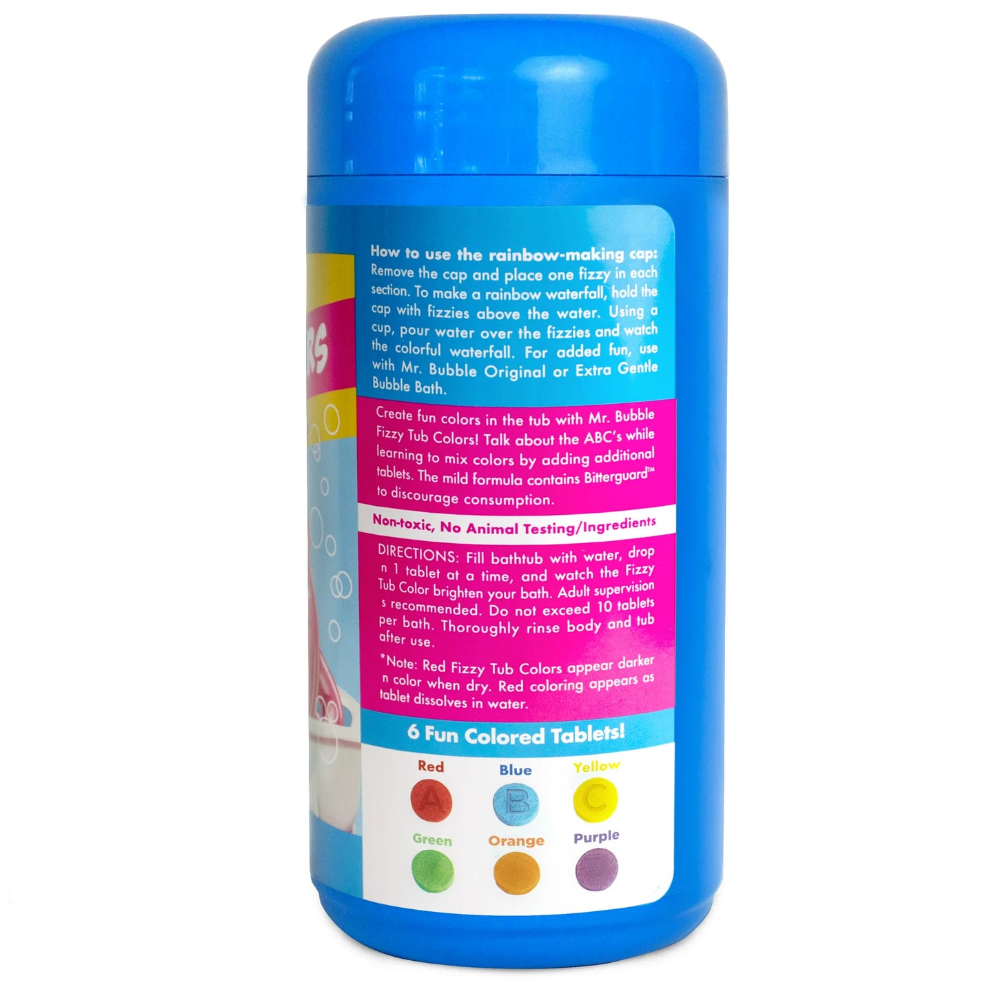Mr. Bubble Fizzy Tub Colors, Assorted Bathwater Colors, 150 Ct