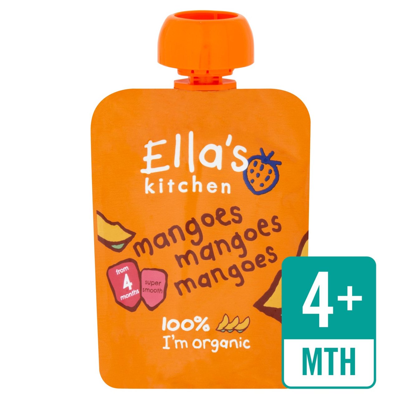 Ella's Kitchen Mango Organic Single Fruit Pouch, 4 mths+ 70g
