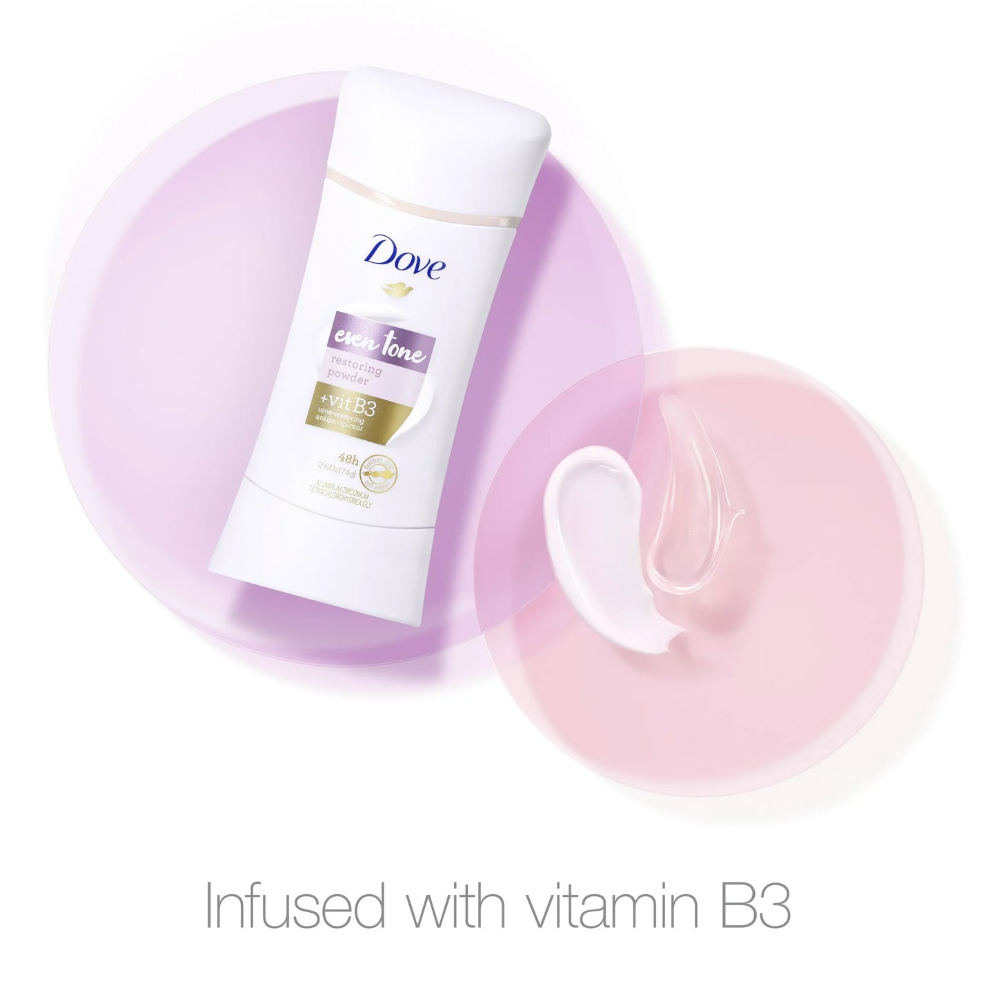 Dove Even Tone Antiperspirant Restoring Powder Deodorant for Women For Uneven Skin Tone 2.6 oz