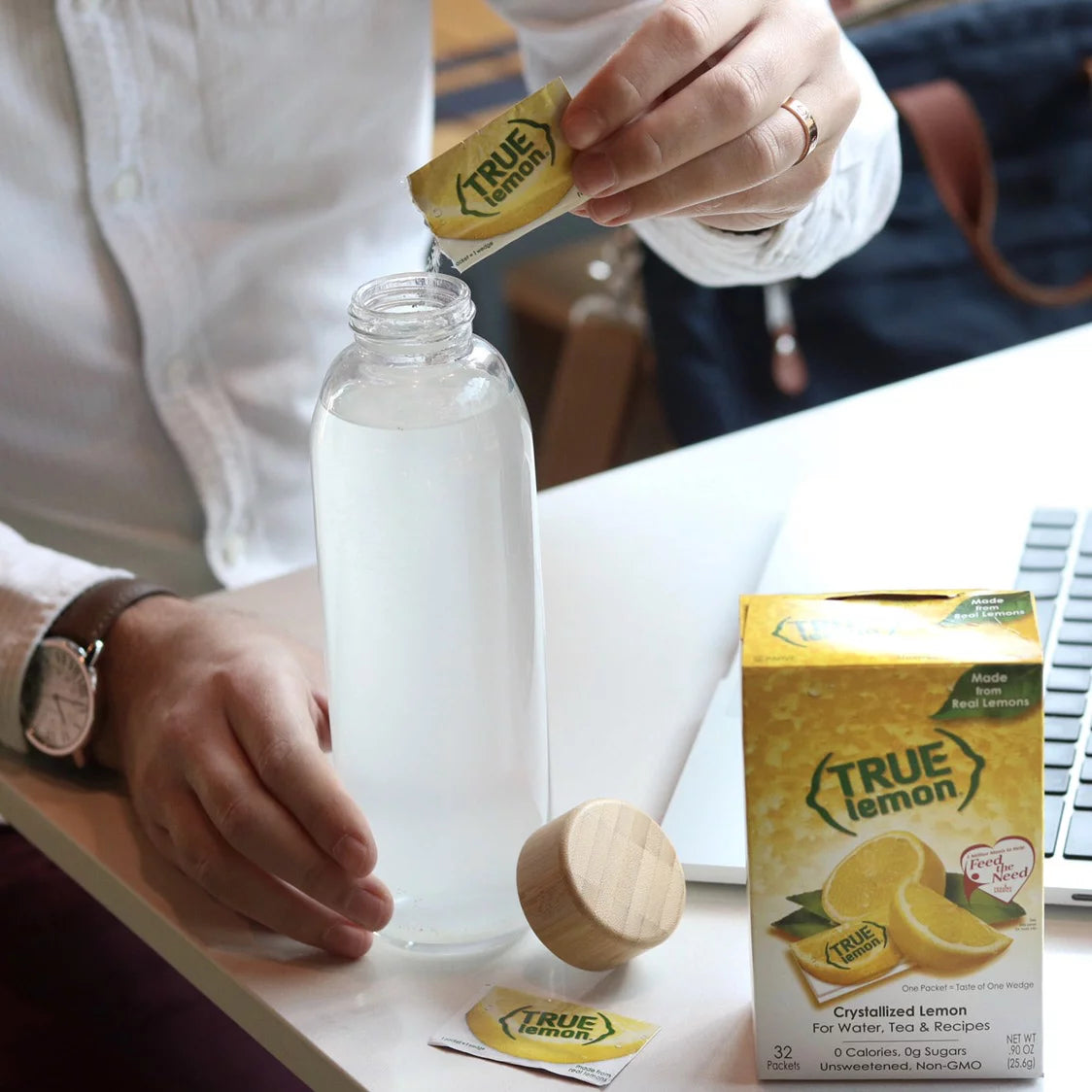 True Lemon Sugar Free, On-The-Go, Caffeine Free Powdered Drink Mix