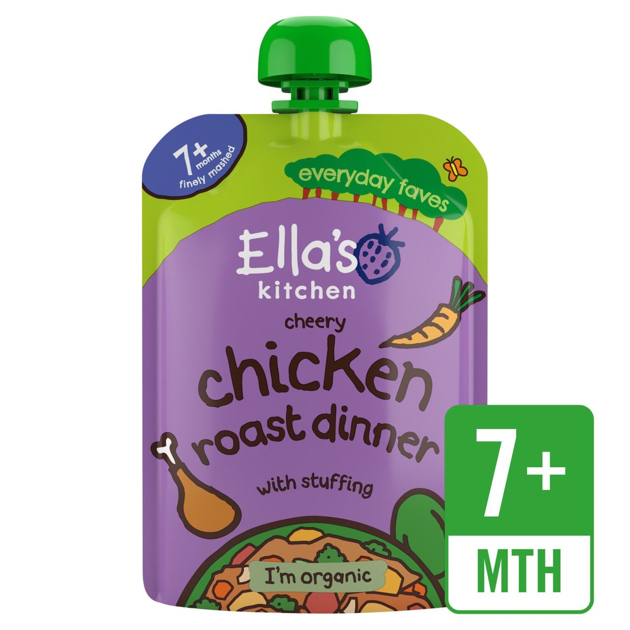 Ella's Kitchen Organic Chicken Roast Dinner Pouch, 7 mths+ 130g