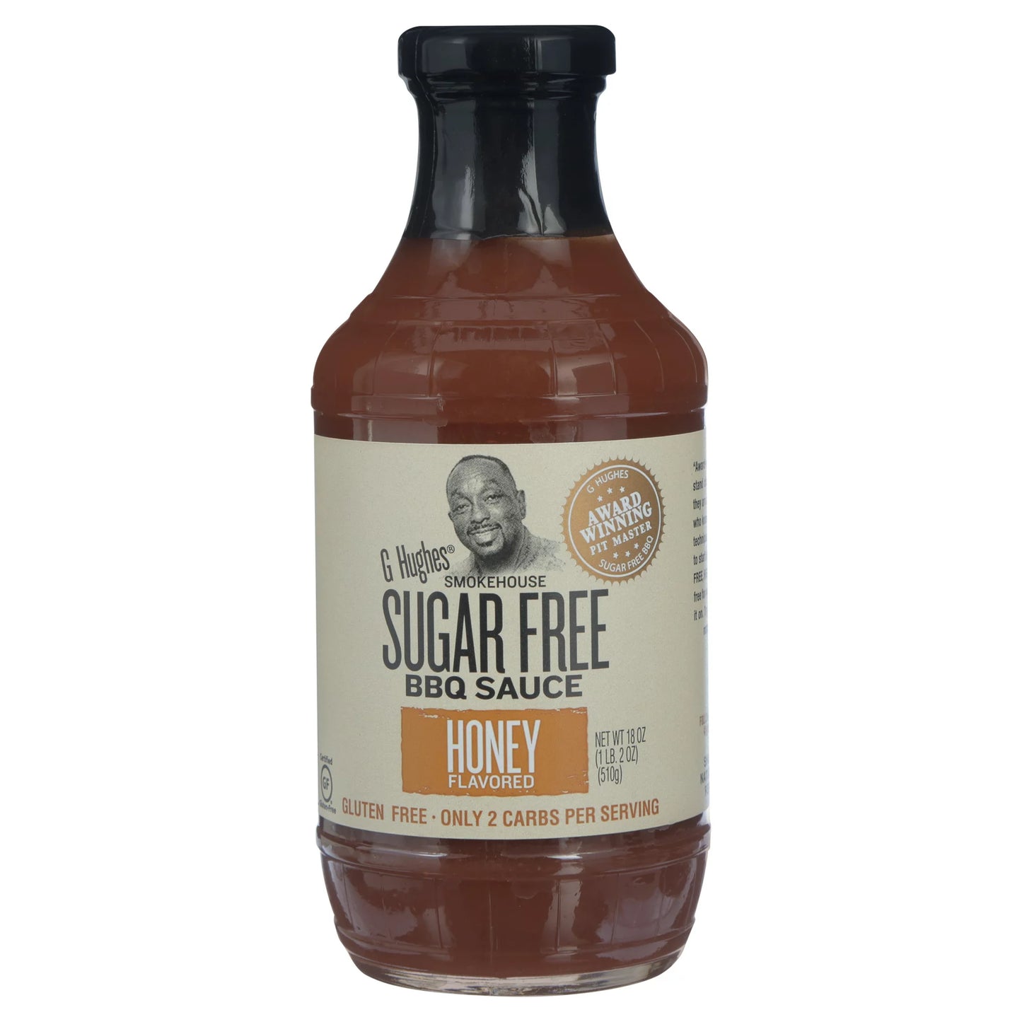 G Hughes Smokehouse Sugar Free Honey Flavored BBQ Sauce, 18 oz