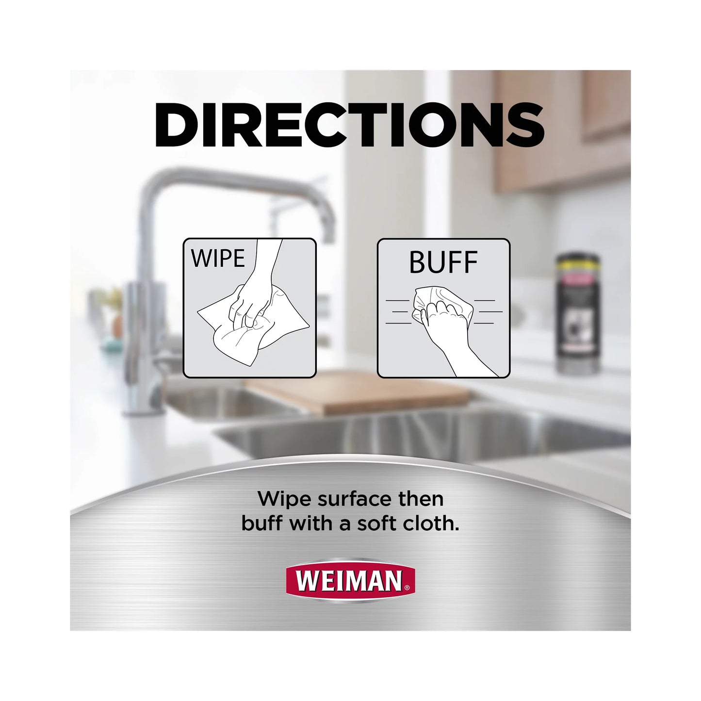 Weiman Stainless Steel Cleaning Wipes, 30 Count