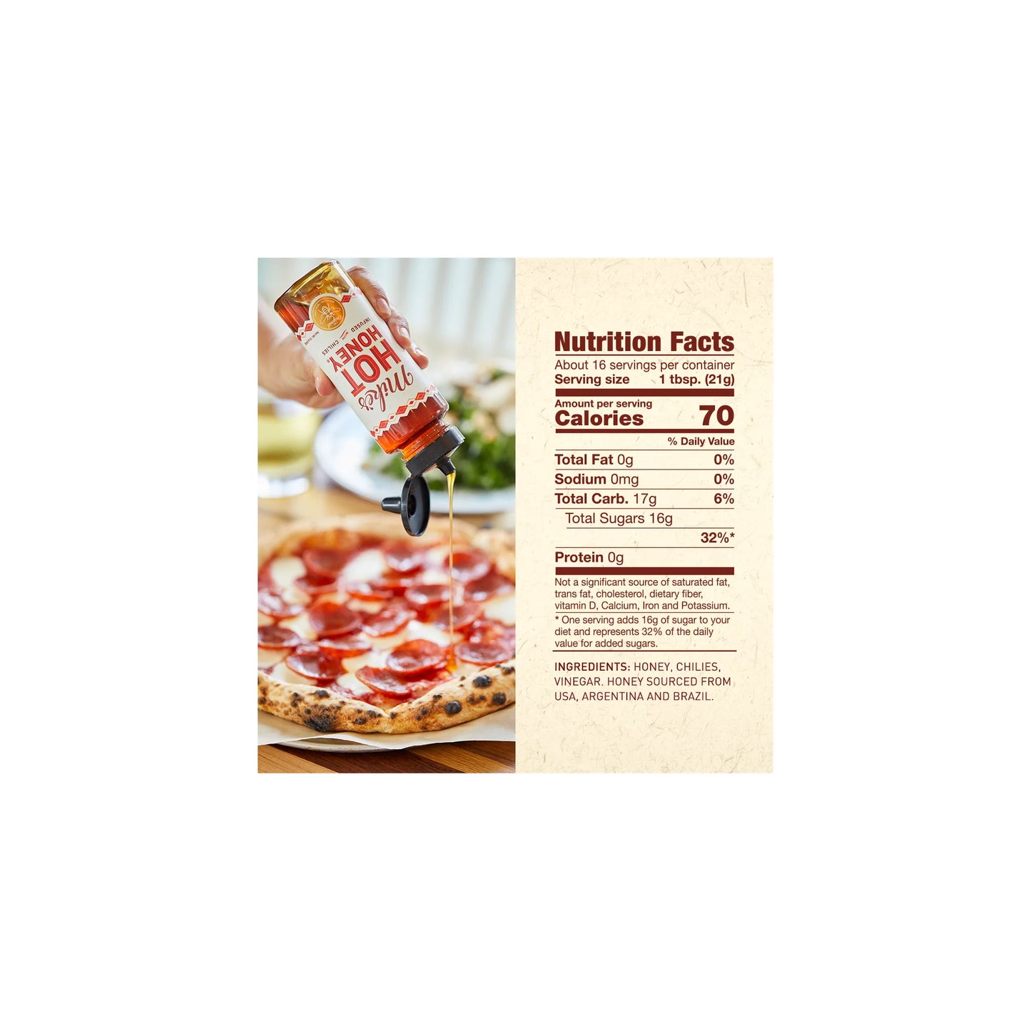Mike's Hot Honey - Honey with a Kick! Gluten-Free and Paleo, 12 oz