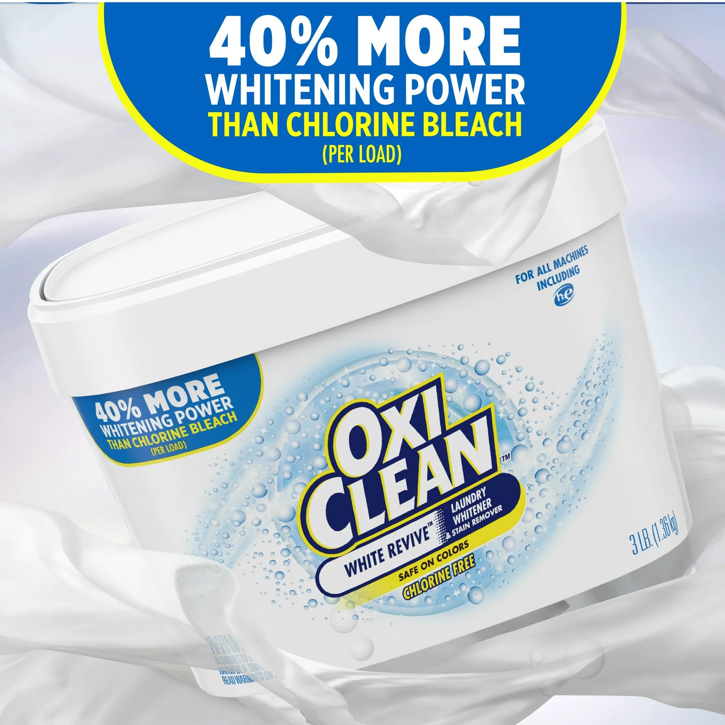 OxiClean White Revive Laundry Whitener + Stain Remover, 3 lbs.