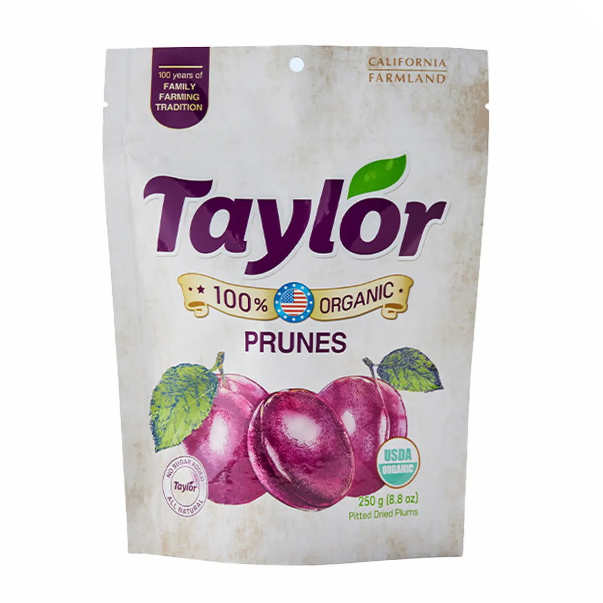 Taylor Organic Prunes Fruit Snacks 250g
