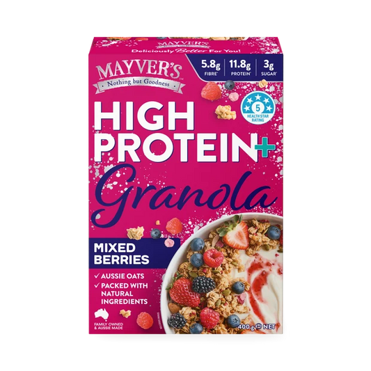 Mayver's High Protein+ Mixed Berries Granola 400g