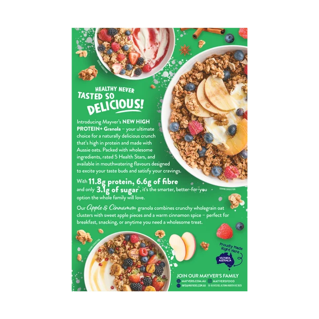 Mayver's High Protein Apple & cinnamon 400g