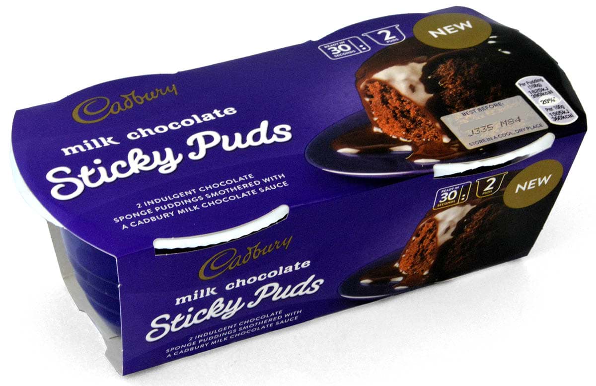 Cadbury Milk Chocolate Sticky Puds 2 x 95g