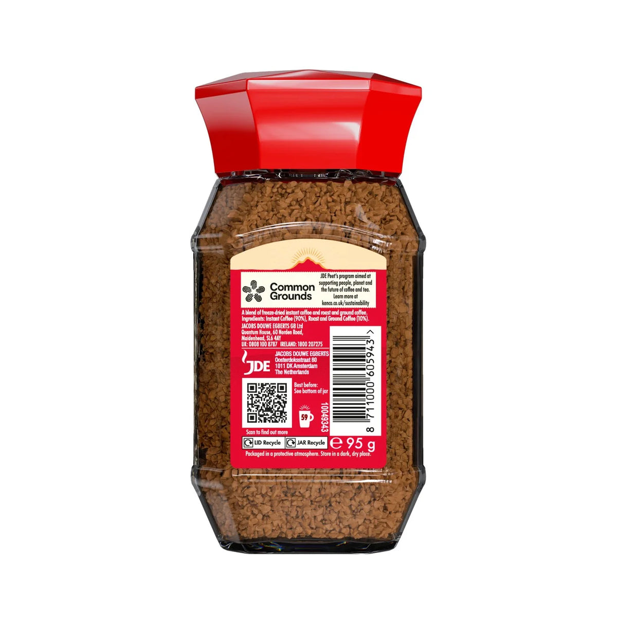 Kenco Smooth Balanced & Rounded | Instant Coffee, Intensity 7 Smooth, Rounded Coffee | 119 Cups Per Jar