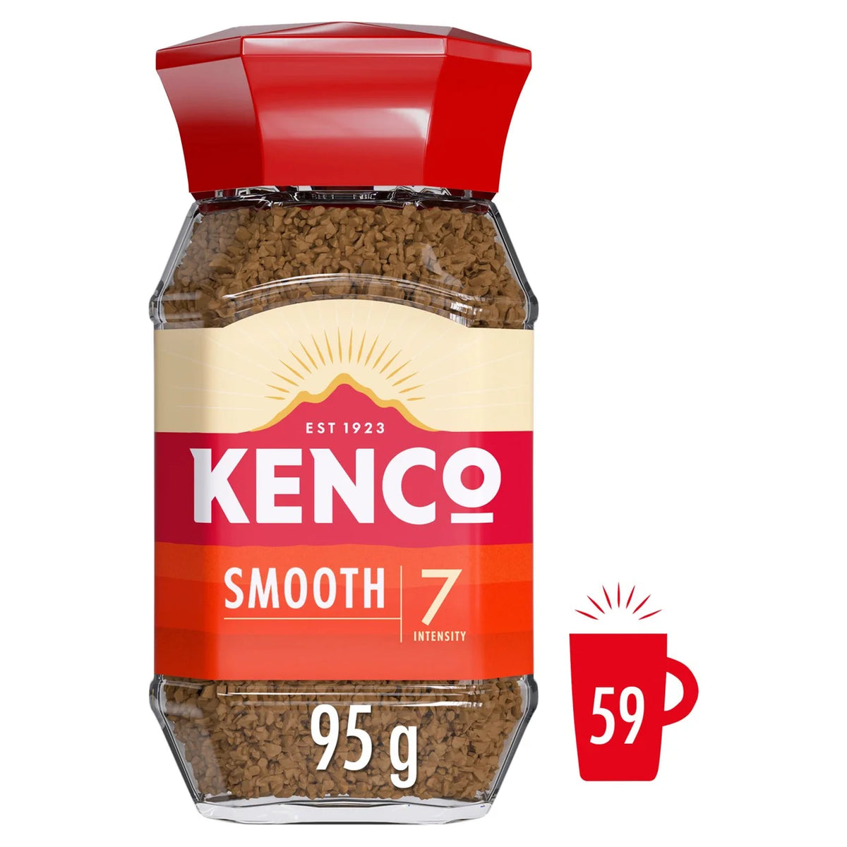 Kenco Smooth Balanced & Rounded | Instant Coffee, Intensity 7 Smooth, Rounded Coffee | 119 Cups Per Jar