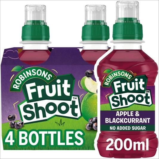 Fruit Shoot Apple & Blackcurrant No Added Sugar 4 x 200ml