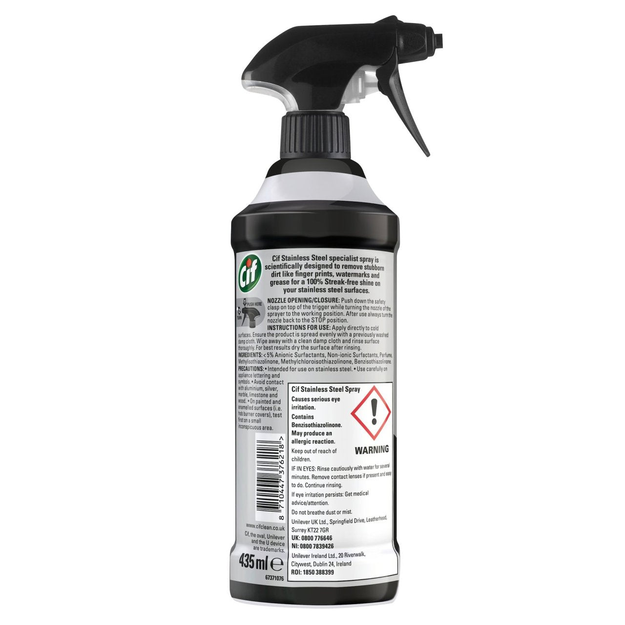 Cif Perfect Finish Specialist Cleaner Spray Stainless Steel 435ml