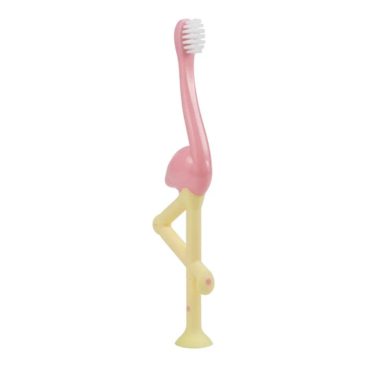 Dr. Brown’s Toddler Toothbrush with Soft Bristles - Pink Flamingo - 1-4 years