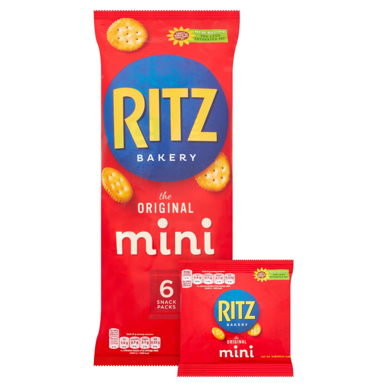 Mini Ritz Crackers Original 25g x 6 per pack