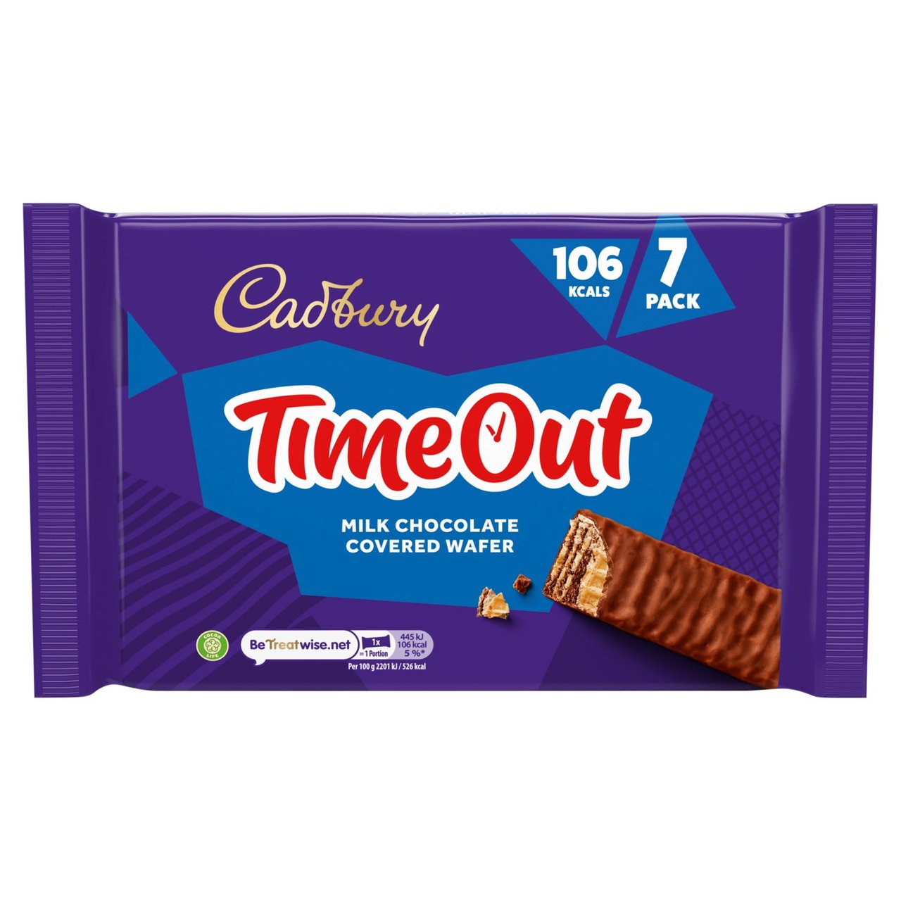 Cadbury Time Out Milk Chocolate Wafer Bar Multipack 7 x 21.2g