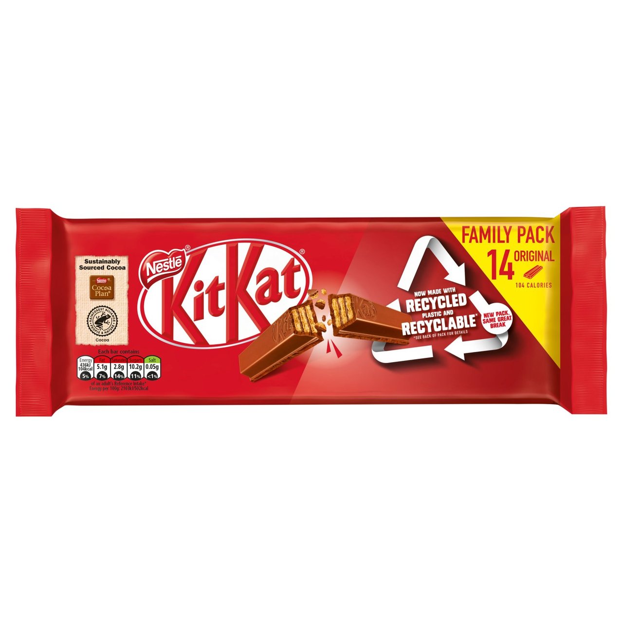 KitKat 2 Finger Milk Chocolate Biscuit Bar 14 x 20.7g