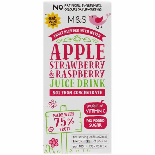 M&S Apple, Strawberry and Raspberry Juice Drink 200ml