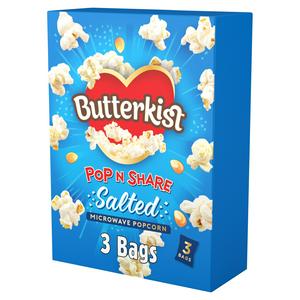 Butterkist Microwave Popcorn Salted 3x60g