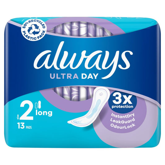 Always Sanitary Towels Ultra Long (Size 2) 13 per pack