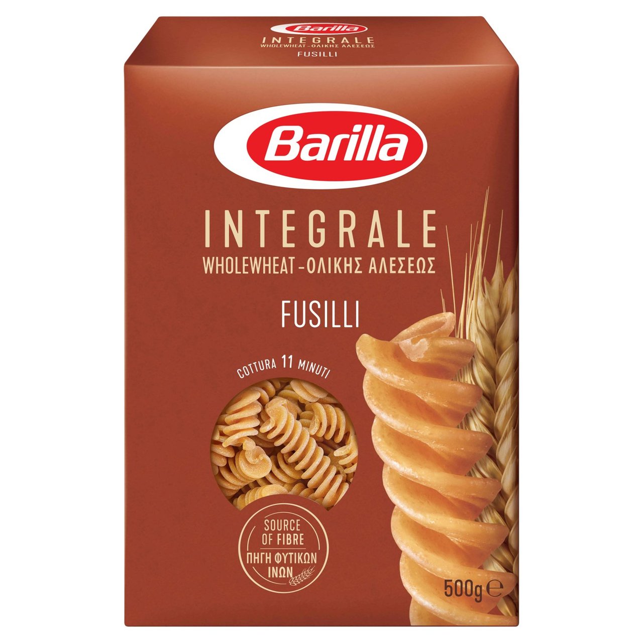 Barilla Whole Wheat Pasta Fusilli Wholegrain Pasta 500g