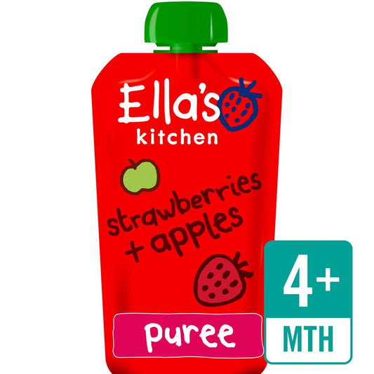 Ella's Kitchen Organic Strawberries & Apples Baby Pouch 4+ Months 120g