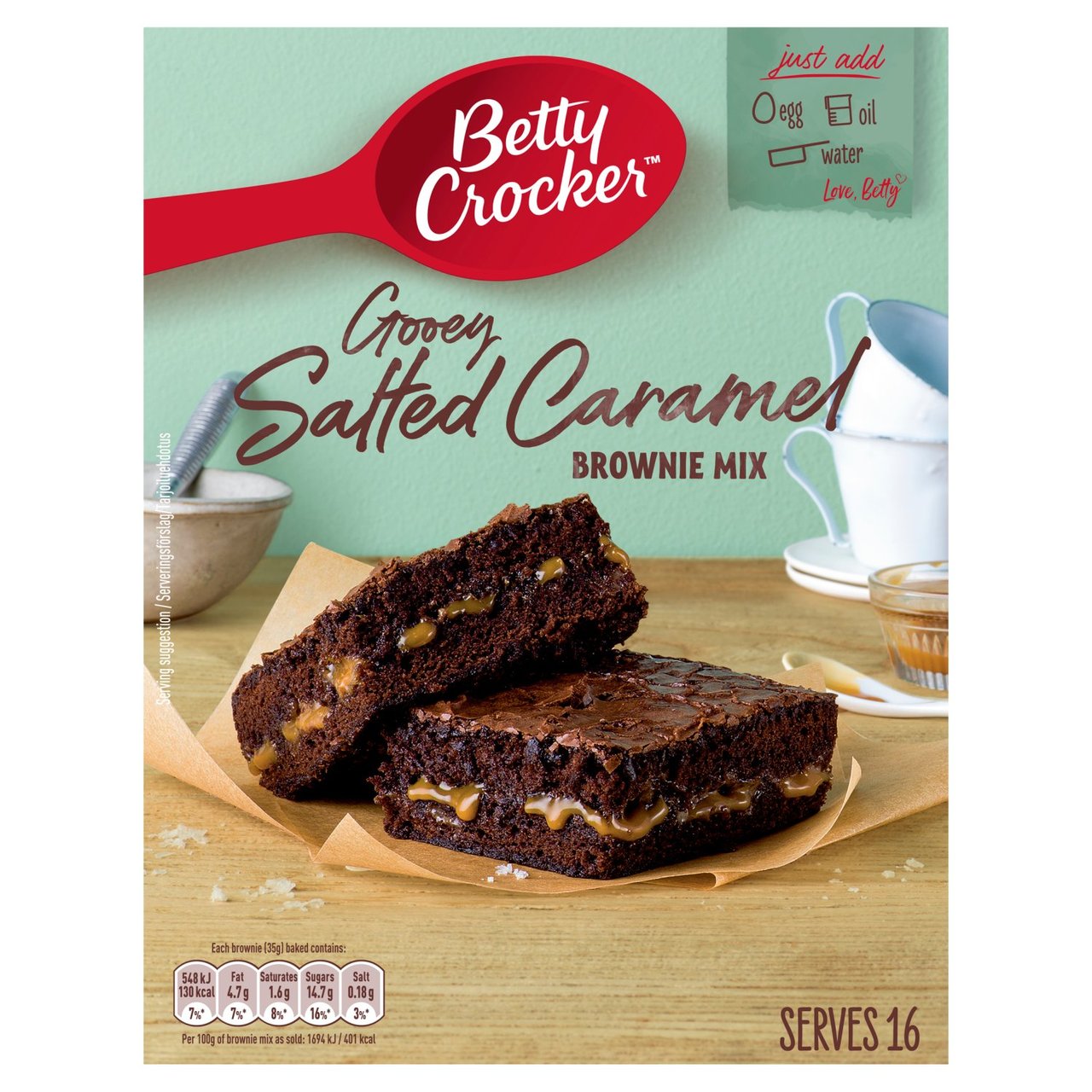 Betty Crocker Delights Gooey Salted Caramel Brownie Mix 430g